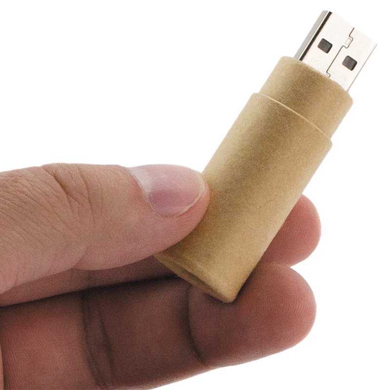 PROMO EFFECTS Clé USB Boxboard 1 Go (1 GB, 3 - 10 MB/s, Écru, Carton, 5g)  comme objets publicitaires Sur